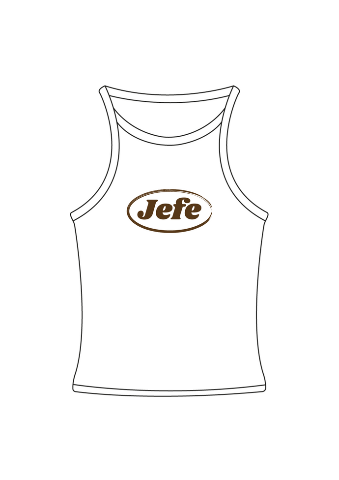 White OV Vest - Brown