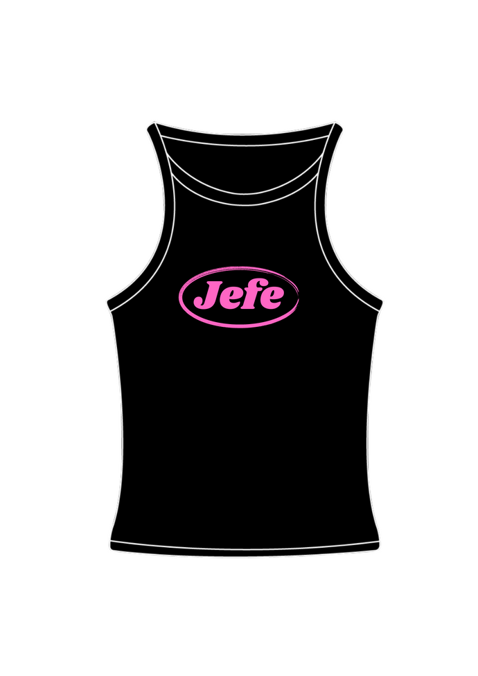 Black OV Vest - Pink